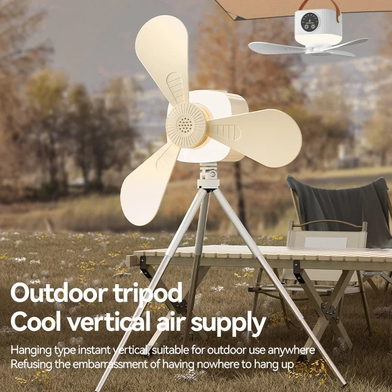 Airlyne Halo Camp – Rechargeable Ceiling Fan with LED
