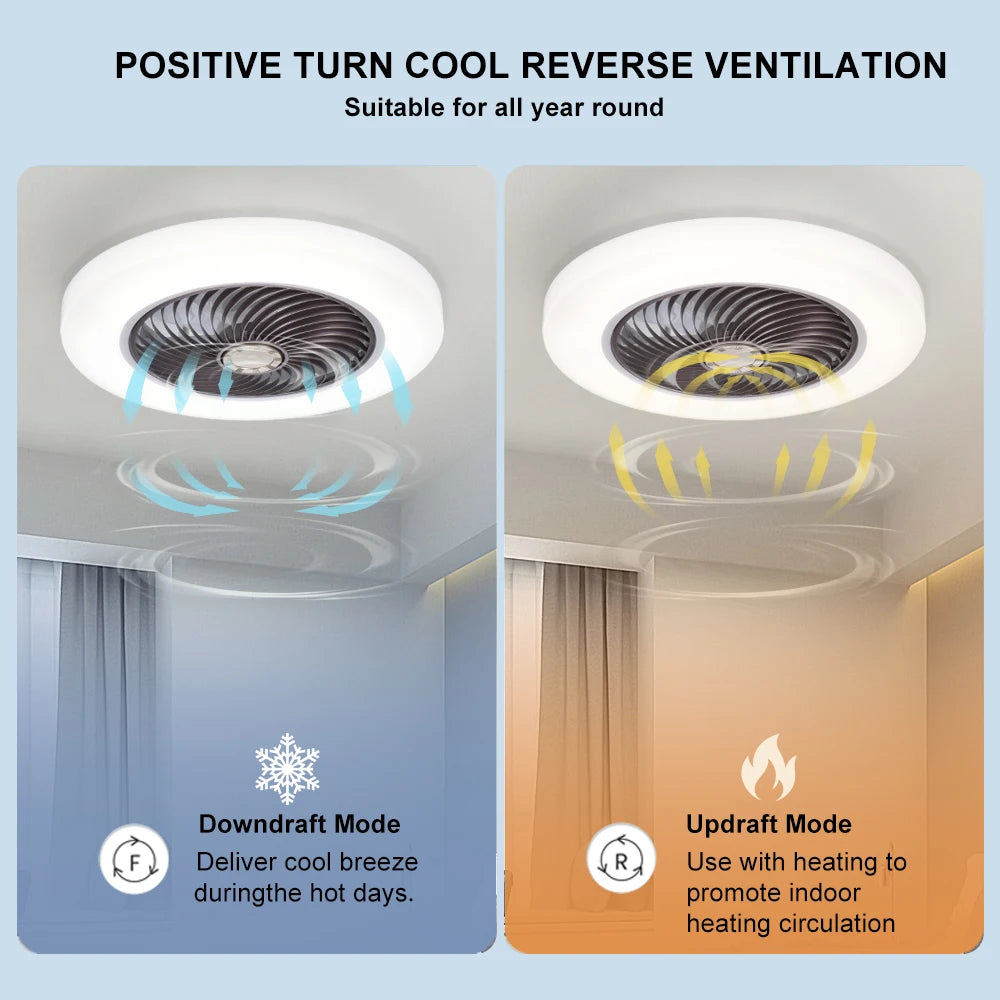 Airlyne Halo Elite – Silent Ceiling Fan with LED Light