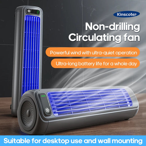 Airlyne Breeze Mini – Rechargeable Tower Fan, 3 Speeds
