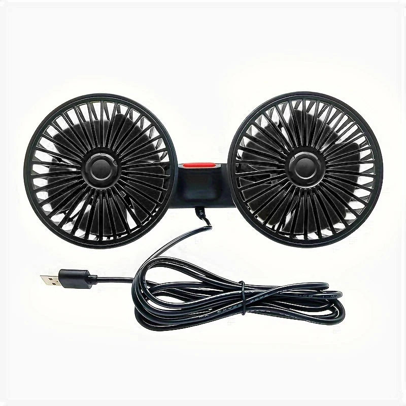 Airlyne Drive – 360° Dual-Head USB Car Fan