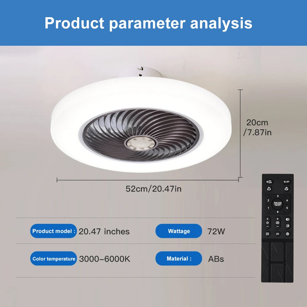 Airlyne Halo Elite – Silent Ceiling Fan with LED Light