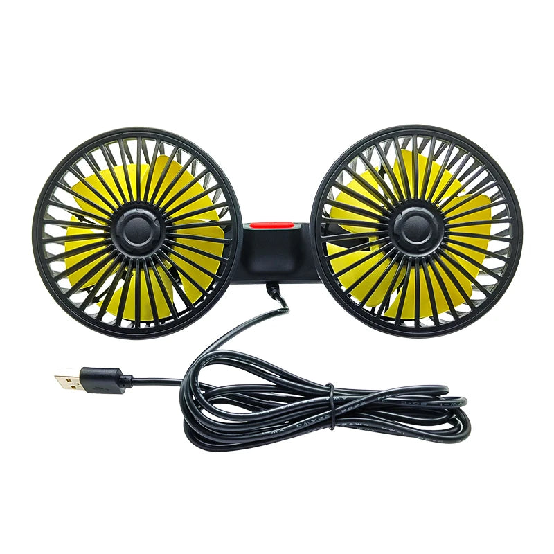 Airlyne Drive – 360° Dual-Head USB Car Fan